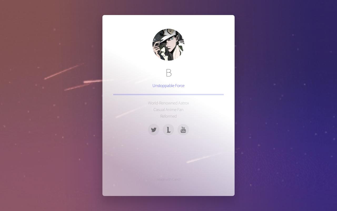 Carrd profile picture for @bran
